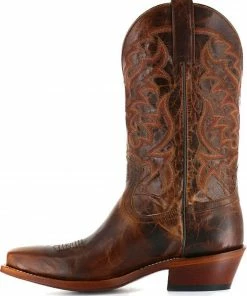 Moonshine Spirit Men's Square Toe Western Boots Brown -Moonshine Spirit Shop 2000112308 200 LT