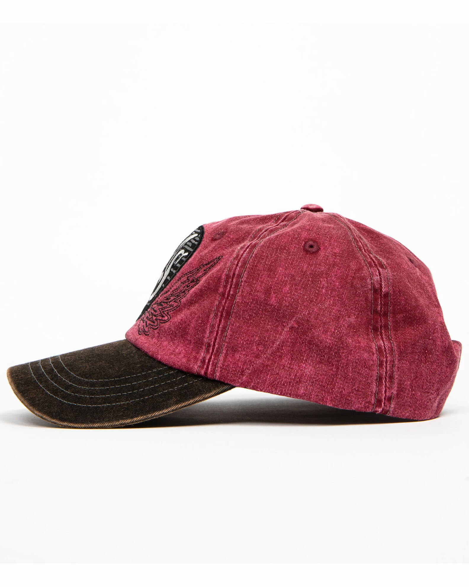 Moonshine Spirit Men's Guitar Pick Baseball Cap Burgundy 2 Moonshine Spirit Men's Guitar Pick Baseball Cap Burgundy - Image 2
