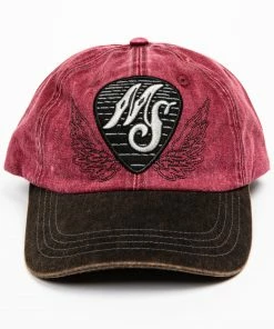 Moonshine Spirit Men's Guitar Pick Baseball Cap Burgundy 10 Moonshine Spirit Men's Guitar Pick Baseball Cap Burgundy -Moonshine Spirit Shop 2000277014 640 P4