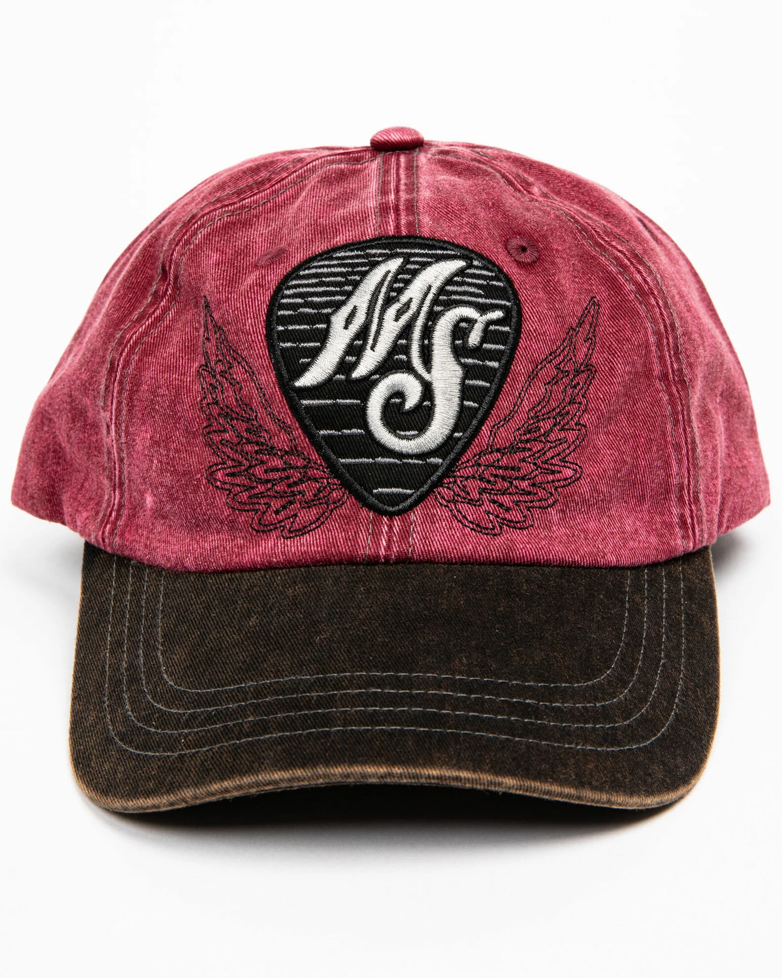 Moonshine Spirit Men's Guitar Pick Baseball Cap Burgundy 4 Moonshine Spirit Men's Guitar Pick Baseball Cap Burgundy - Image 4