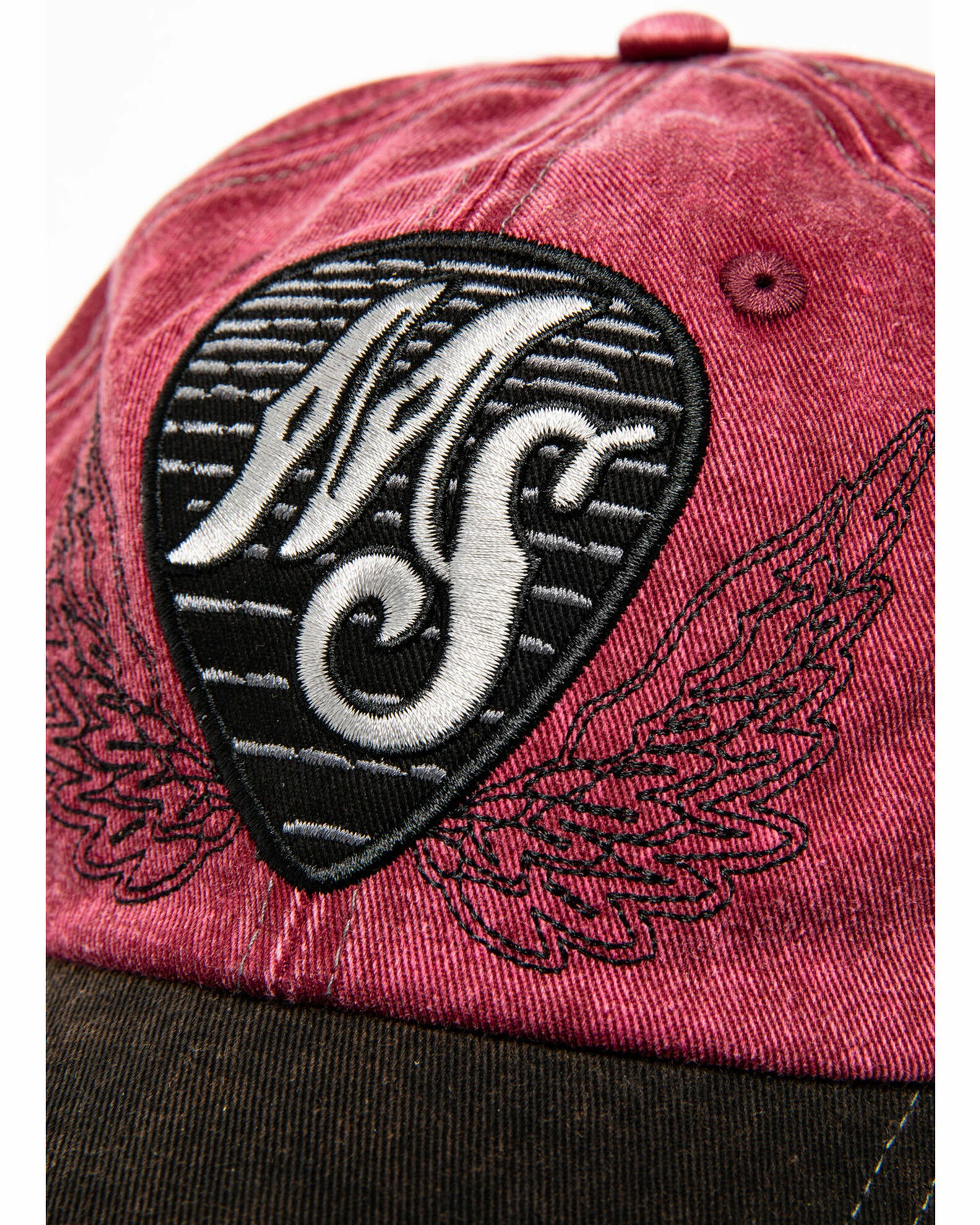 Moonshine Spirit Men's Guitar Pick Baseball Cap Burgundy 6 Moonshine Spirit Men's Guitar Pick Baseball Cap Burgundy - Image 6