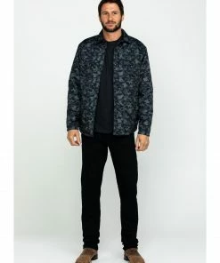 Moonshine Spirit Men's Camo Trooper Ripstop Quilted Shirt Jacket  Black -Moonshine Spirit Shop 2000282811 001 P6