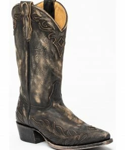 Moonshine Spirit Men's Rustik Black Western Boots - Snip Toe