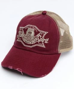 Moonshine Spirit Men's 120 Proof Moonshine Mesh Cap Dark Red