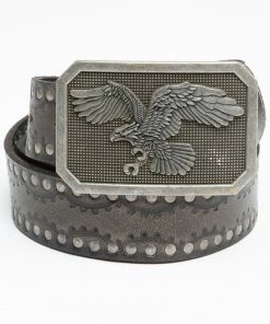 Moonshine Spirit Men's Studded Eagle Belt Black