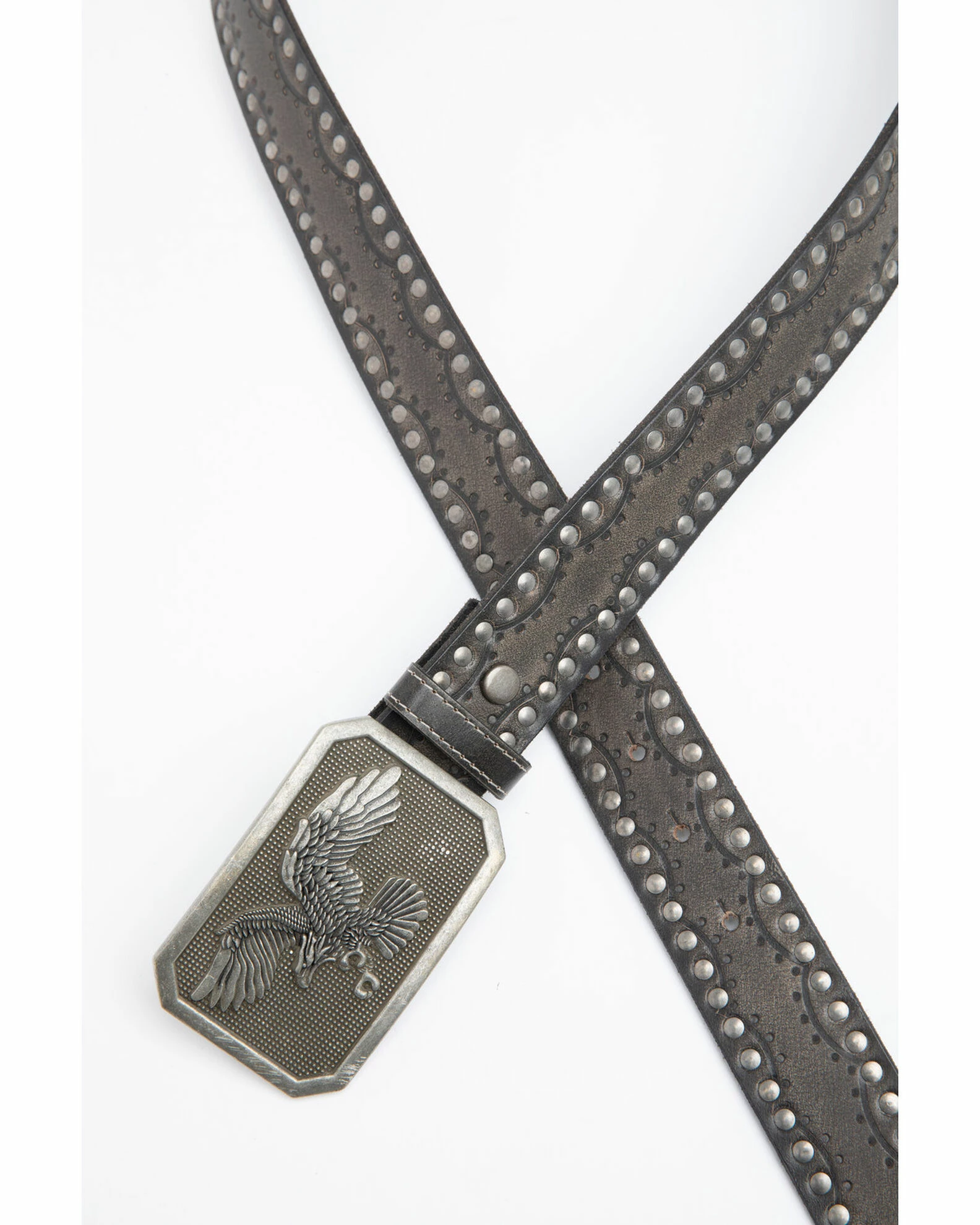 Moonshine Spirit Men's Studded Eagle Belt Black 2 Moonshine Spirit Men's Studded Eagle Belt Black - Image 2