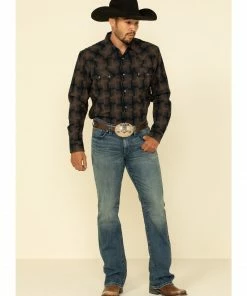 Moonshine Spirit Men's Deep Pockets Dark Wash Stretch Slim Boot JeansÂ