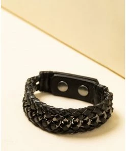 Moonshine Spirit Men's Metal Inlay Cuff Bracelet