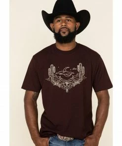 Moonshine Spirit Men's Peyote Graphic Short Sleeve T-Shirt  Burgundy