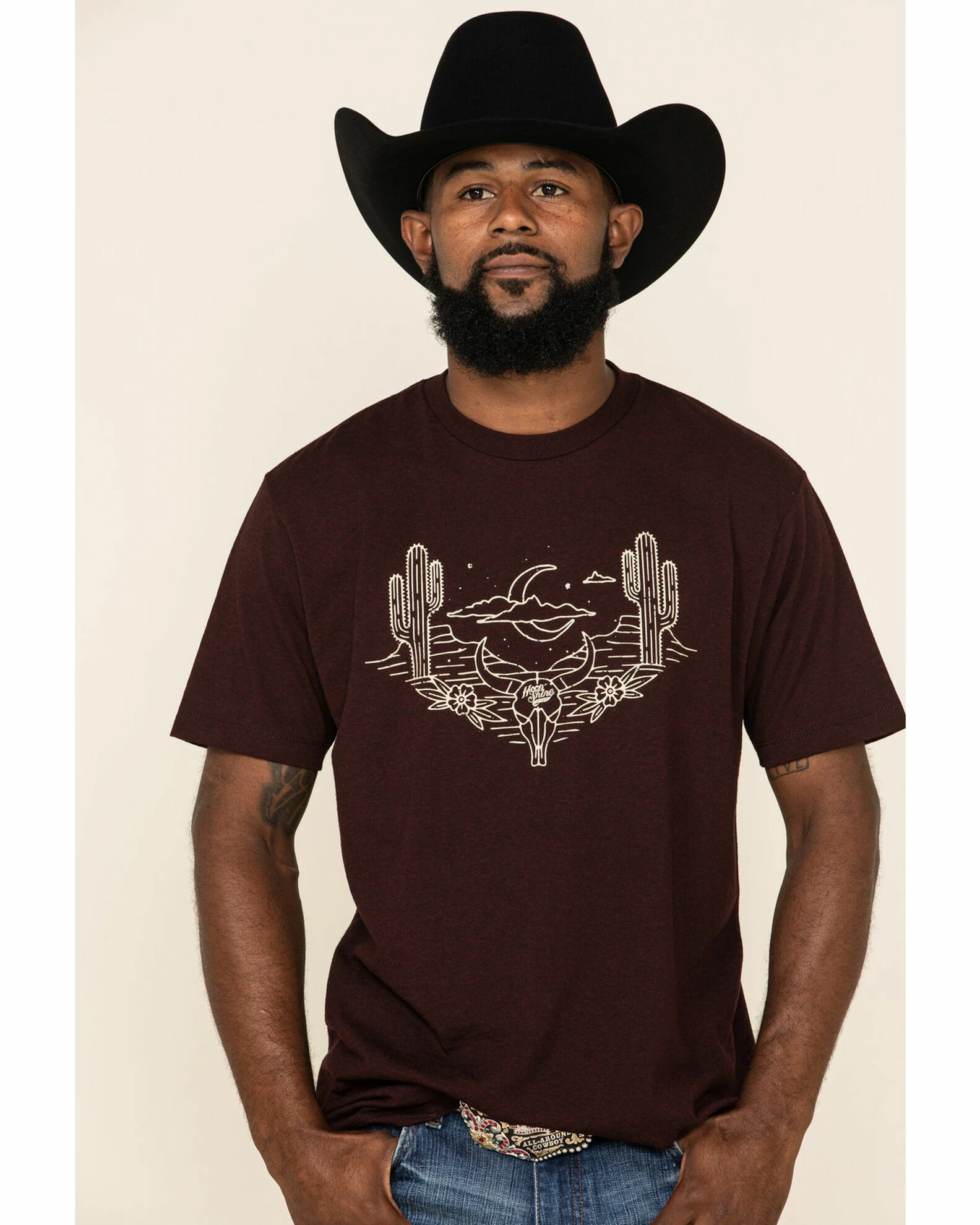 Moonshine Spirit Men's Peyote Graphic Short Sleeve T-Shirt Burgundy 1 Moonshine Spirit Men's Peyote Graphic Short Sleeve T-Shirt Burgundy