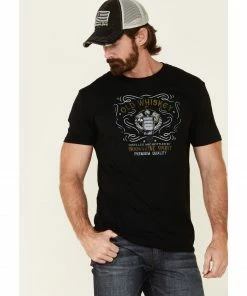 Moonshine Spirit Men's Black Old Whiskey Graphic T-Shirt 