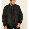 Moonshine Spirit Men's Steal Bomber Sherpa-Lined Jacket  Black