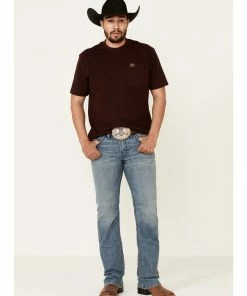 Moonshine Spirit Men's Hang Fire Medium/Light Wash Stretch Slim Bootcut JeansÂ