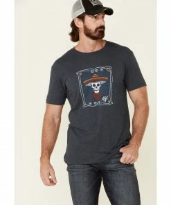 Moonshine Spirit Men's Framed Skull Graphic T-Shirt 