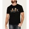 Moonshine Spirit Men's Black Line Em Up Graphic T-Shirt 