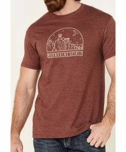 Moonshine Spirit Men's Heather Burgundy Canyon Graphic Short Sleeve T-Shirt  -Moonshine Spirit Shop 2000338719 640 P3