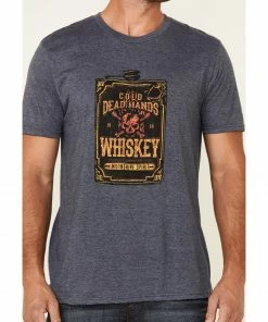 Moonshine Spirit Men's Dead Hands Graphic Short Sleeve T-Shirt  Navy -Moonshine Spirit Shop 2000338908 410 P3