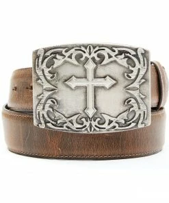 Moonshine Spirit Men's Cross Buckle Belt  Brown -Moonshine Spirit Shop 2000339375 200 P1 1