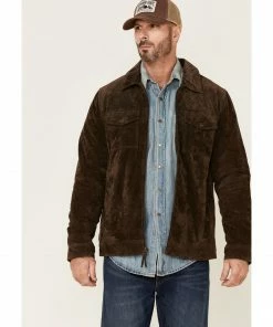 Moonshine Spirit Men's Brown Cromwell Suede Zip-Front Jacket 9 Moonshine Spirit Men's Brown Cromwell Suede Zip-Front Jacket -Moonshine Spirit Shop 2000342732 200 P1 1