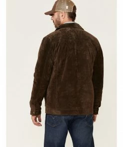 Moonshine Spirit Men's Brown Cromwell Suede Zip-Front Jacket 8 Moonshine Spirit Men's Brown Cromwell Suede Zip-Front Jacket -Moonshine Spirit Shop 2000342732 200 P4