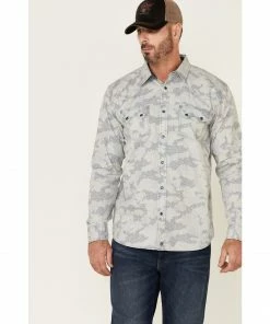 Moonshine Spirit Men's Dispatch Camo Print Long Sleeve Snap Western Shirt  Light Blue -Moonshine Spirit Shop 2000342790 450 P1 1