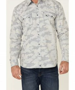 Moonshine Spirit Men's Dispatch Camo Print Long Sleeve Snap Western Shirt  Light Blue -Moonshine Spirit Shop 2000342790 450 P3