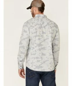 Moonshine Spirit Men's Dispatch Camo Print Long Sleeve Snap Western Shirt  Light Blue -Moonshine Spirit Shop 2000342790 450 P4