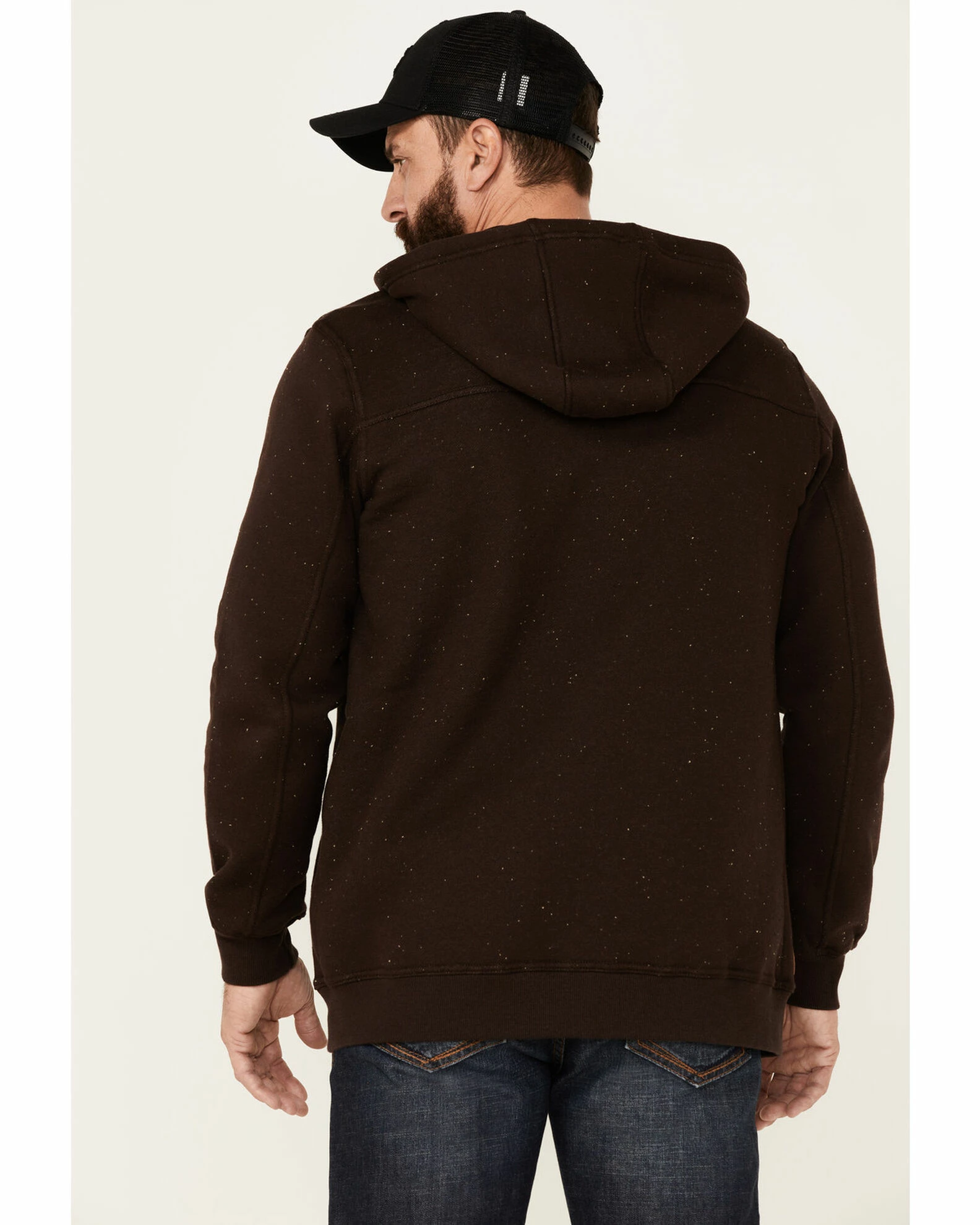 Moonshine Spirit Men's Brown Koa Wood Zip-Front Hooded Sweatshirt 4 Moonshine Spirit Men's Brown Koa Wood Zip-Front Hooded Sweatshirt - Image 4