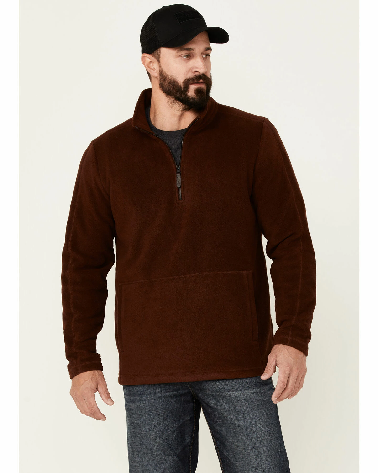 Moonshine Spirit Men's Rust Lake View 1/2 Zip Front Fleece Sweatshirt Rust Copper 1 Moonshine Spirit Men's Rust Lake View 1/2 Zip Front Fleece Sweatshirt Rust Copper