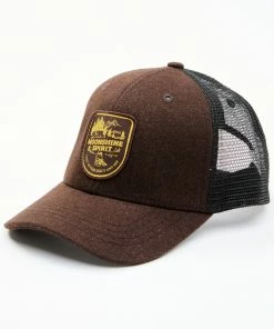 Moonshine Spirit Men's Dark Brown Outdoor Jar Logo Patch Mesh Back Ball CapÂ