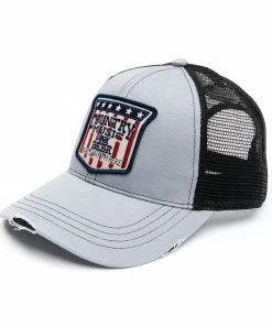 Moonshine Spirit Men's Country Music & Beer Flag Patch Mesh-Back Ball CapÂ