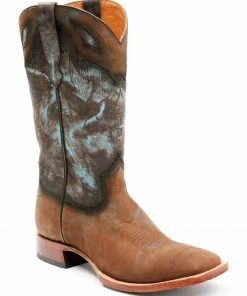 Moonshine Spirit Men's Tully Turquoise Tie-Dye Western Boots - Square Toe  -Moonshine Spirit Shop 2000343044 440 P1 1