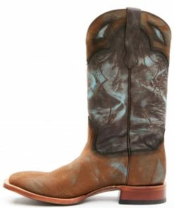 Moonshine Spirit Men's Tully Turquoise Tie-Dye Western Boots - Square Toe  -Moonshine Spirit Shop 2000343044 440 P3