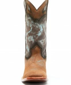 Moonshine Spirit Men's Tully Turquoise Tie-Dye Western Boots - Square Toe  -Moonshine Spirit Shop 2000343044 440 P4
