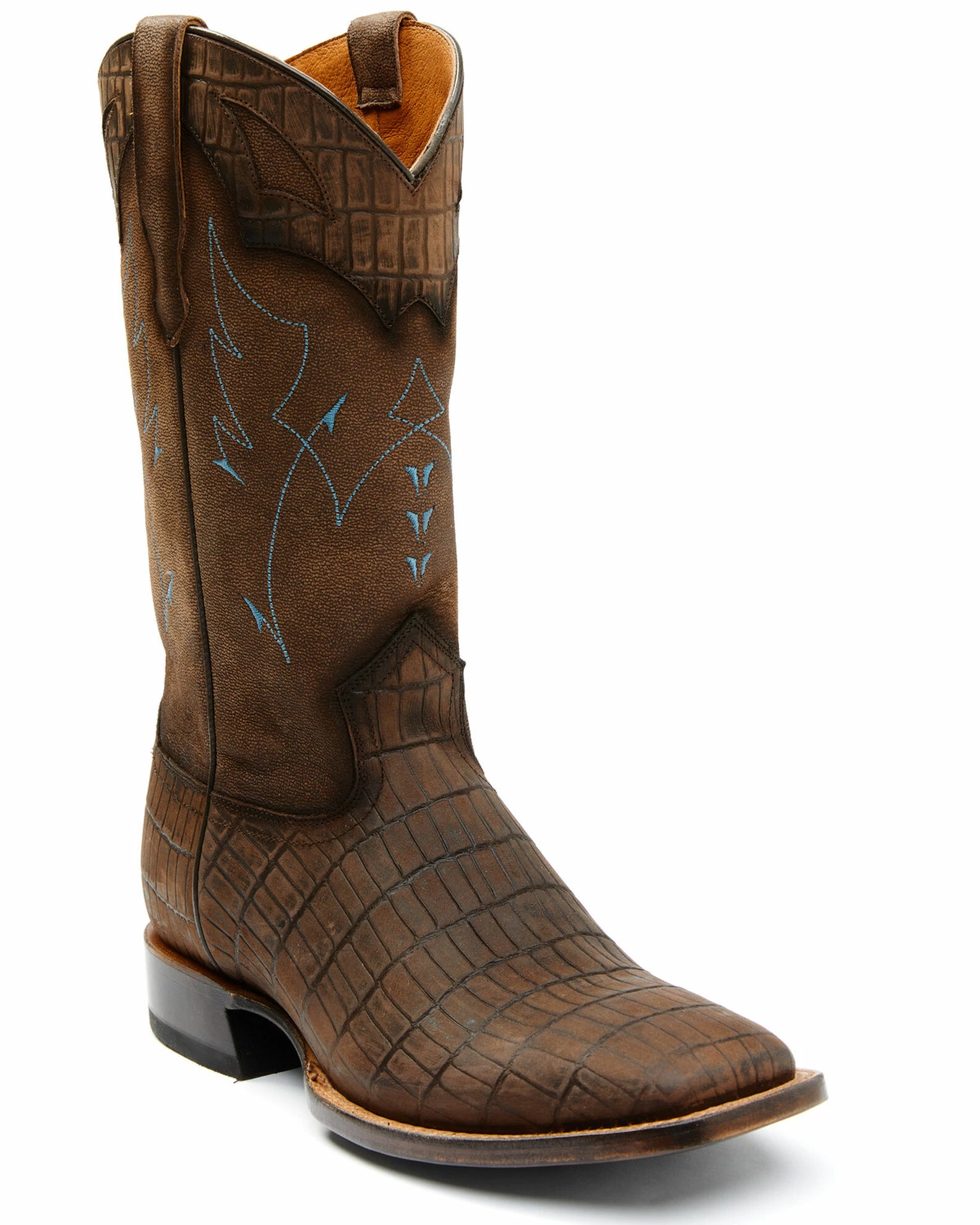 Moonshine Spirit Men's Brown Tully Nogal Leather Western Boot - Wide Square Toe 1 Moonshine Spirit Men's Brown Tully Nogal Leather Western Boot - Wide Square Toe