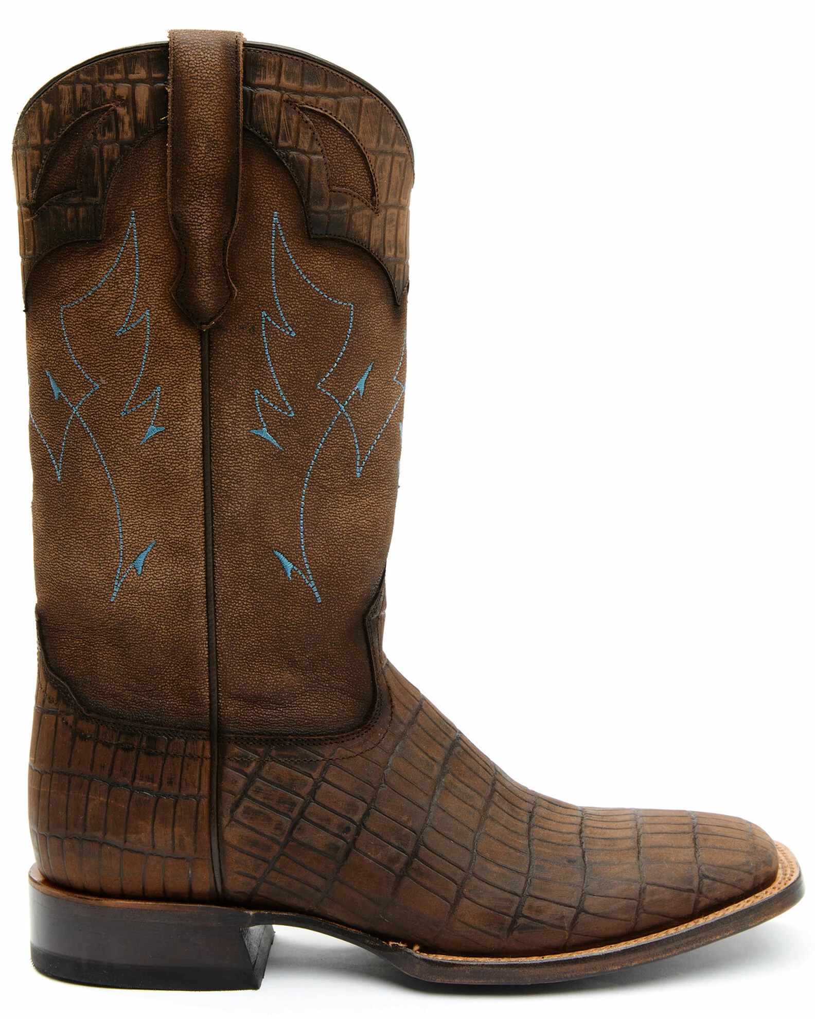 Moonshine Spirit Men's Brown Tully Nogal Leather Western Boot - Wide Square Toe 2 Moonshine Spirit Men's Brown Tully Nogal Leather Western Boot - Wide Square Toe - Image 2