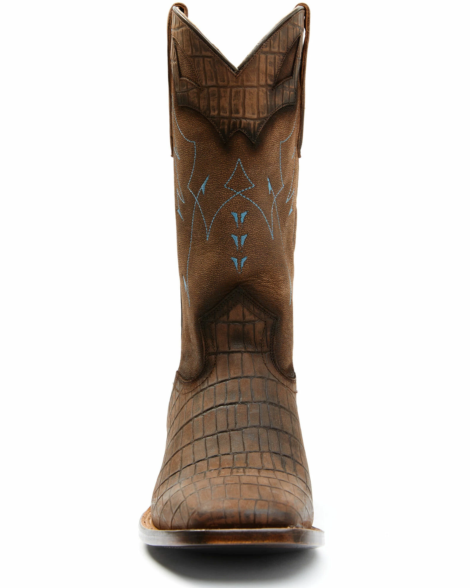 Moonshine Spirit Men's Brown Tully Nogal Leather Western Boot - Wide Square Toe 4 Moonshine Spirit Men's Brown Tully Nogal Leather Western Boot - Wide Square Toe - Image 4