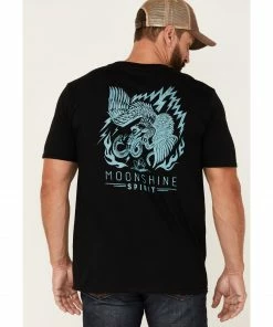 Moonshine Spirit Men's Angry Eagle Back Graphic Short Sleeve T-Shirt  -Moonshine Spirit Shop 2000343169 001 P4