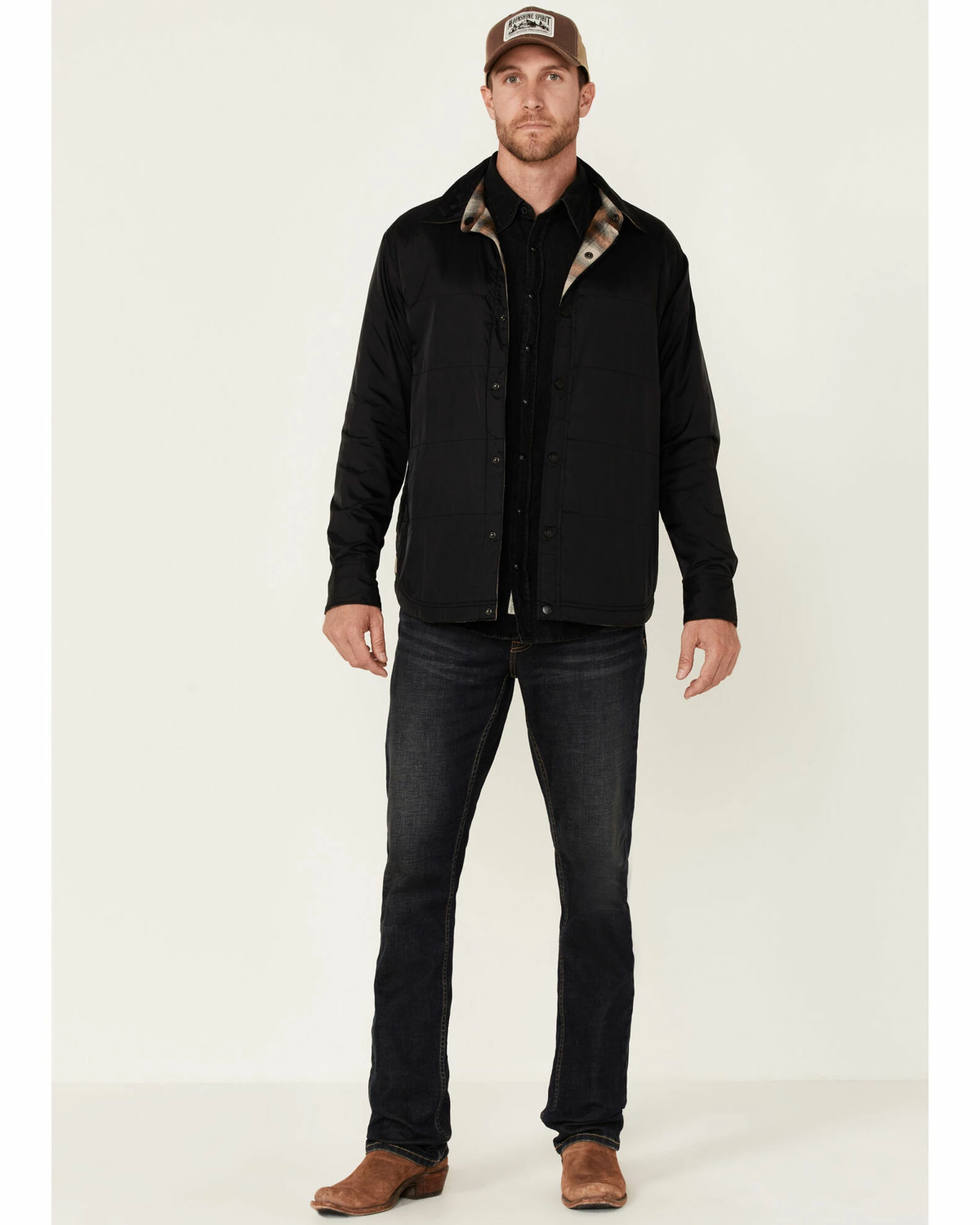 Moonshine Spirit Men's Black Incognito 2.0 Snap-Down Reversible Jacket 2 Moonshine Spirit Men's Black Incognito 2.0 Snap-Down Reversible Jacket - Image 2