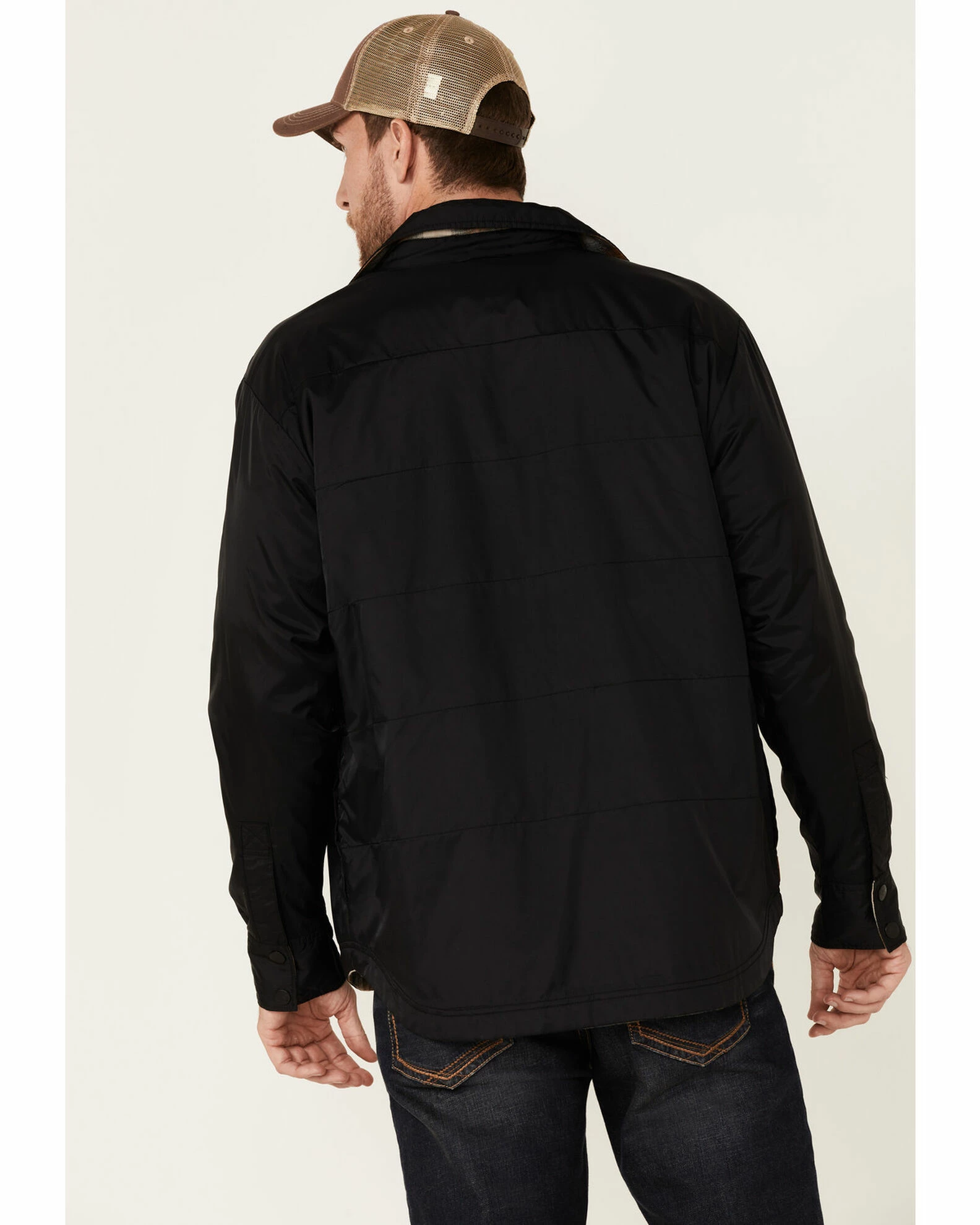 Moonshine Spirit Men's Black Incognito 2.0 Snap-Down Reversible Jacket 4 Moonshine Spirit Men's Black Incognito 2.0 Snap-Down Reversible Jacket - Image 4