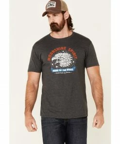 Moonshine Spirit Men's Eagle Brave Graphic Short Sleeve T-Shirt 