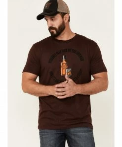 Moonshine Spirit Men's Whiskey No Answer Graphic Short Sleeve T-Shirt 