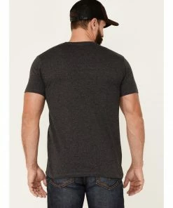 Moonshine Spirit Men's Heather Black Night Walk Graphic Short Sleeve T-Shirt  -Moonshine Spirit Shop 2000343364 001 P4