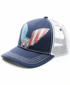 Moonshine Spirit Men's American Eagle Mesh-Back Ball Cap Navy
