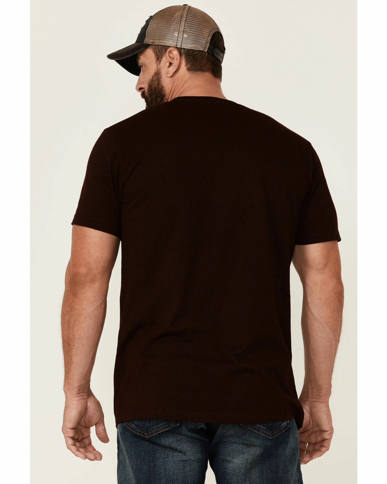 Moonshine Spirit Men's Burgundy Tequila Life Graphic Short Sleeve T-Shirt 4 Moonshine Spirit Men's Burgundy Tequila Life Graphic Short Sleeve T-Shirt - Image 4