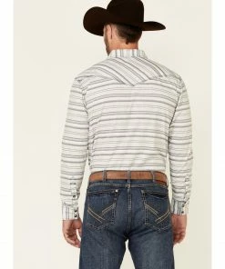 Moonshine Spirit Men's Line Dance Horizontal Stripe Long Sleeve Snap Western Shirt Grey 8 Moonshine Spirit Men's Line Dance Horizontal Stripe Long Sleeve Snap Western Shirt Grey -Moonshine Spirit Shop 2000349406 020 P4