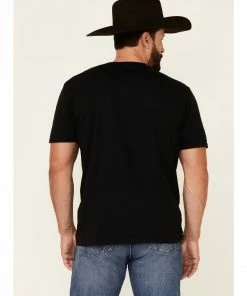 Moonshine Spirit Men's Black Old Soul Floral Skull Graphic Short Sleeve T-Shirt  -Moonshine Spirit Shop 2000349496 001 P4