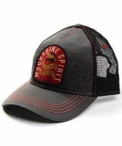 Moonshine Spirit Men's Southwestern Snake Frame Patch Mesh-Back Ball Cap 