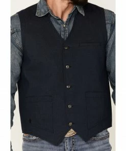 Moonshine Spirit Men's Saloon Textured Solid Button-Down Western Vest Black 7 Moonshine Spirit Men's Saloon Textured Solid Button-Down Western Vest Black -Moonshine Spirit Shop 2000351710 001 P3
