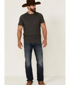 Moonshine Spirit Men's Winchester Dark Wash Stackable Stretch Straight Leg Jeans Blue